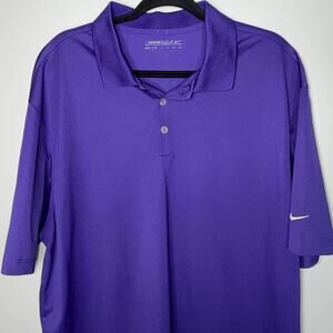 Nike Golf Performance Dri Fit Mens Size XXL Purple Short Sleeve Golf Casual Polo